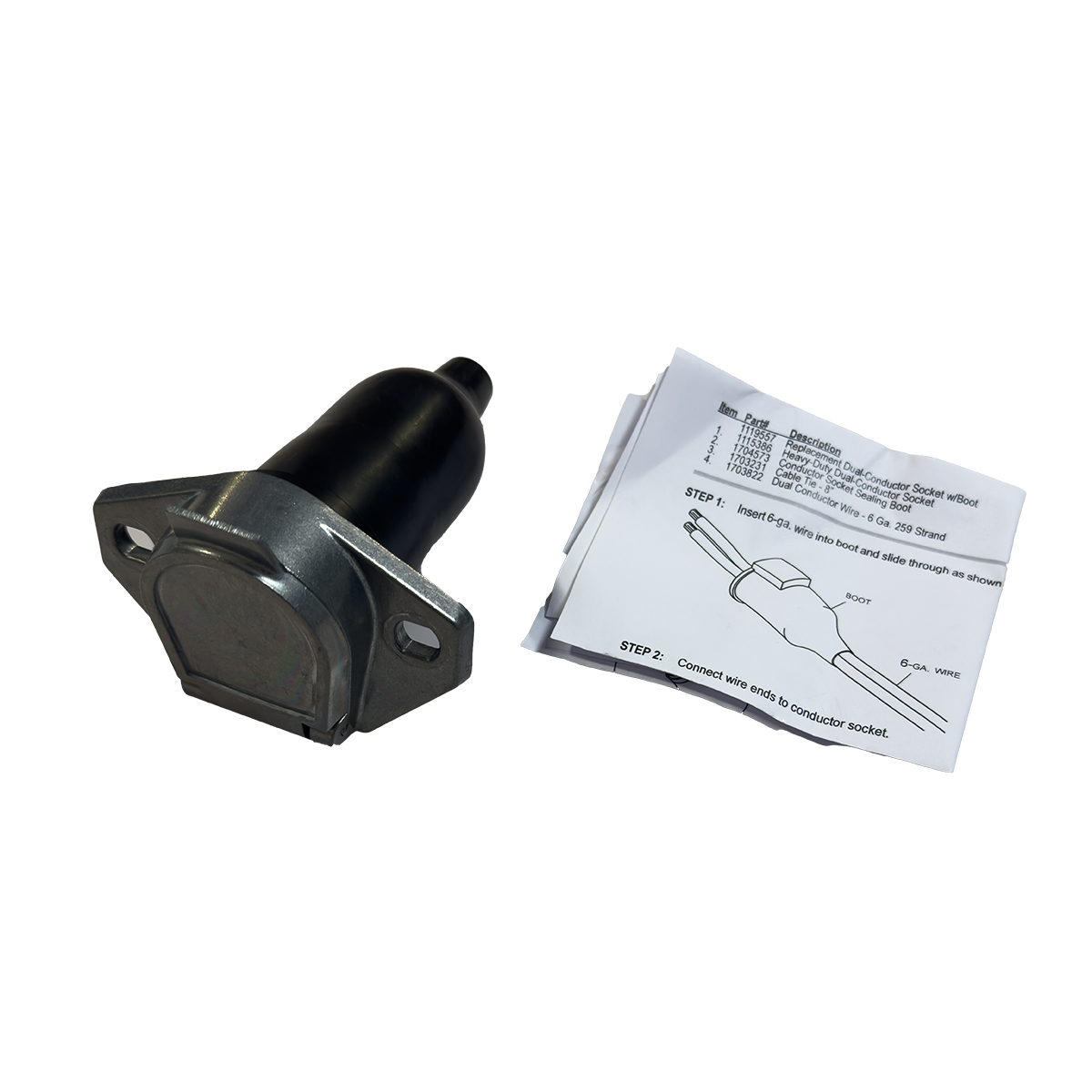 Shurco 1119557 Heavy Duty Dual Socket Connector w/ Boot