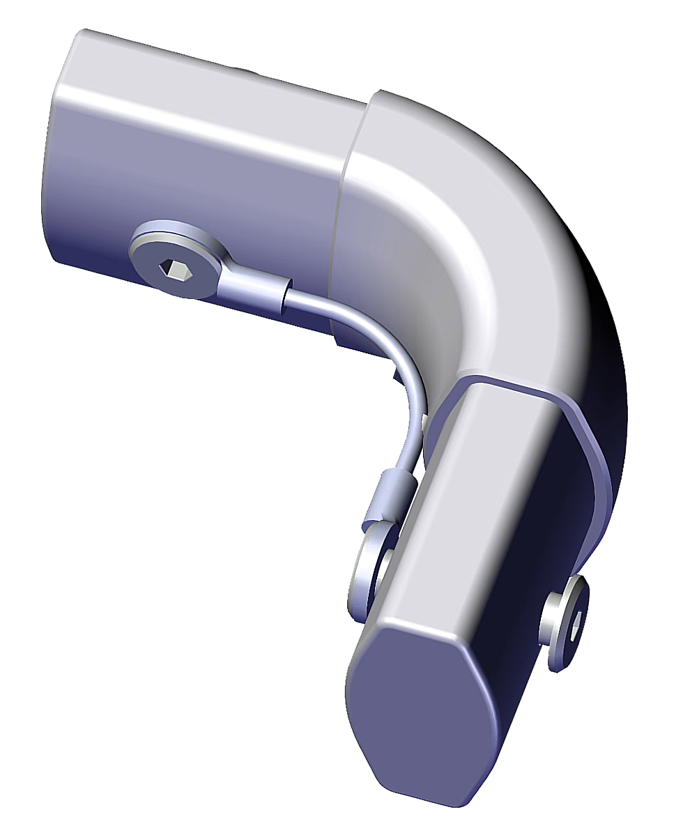 Roll-Rite 76800 Casting, Aluminum Corner Elbow - 90 Degree With Fasteners and Tether