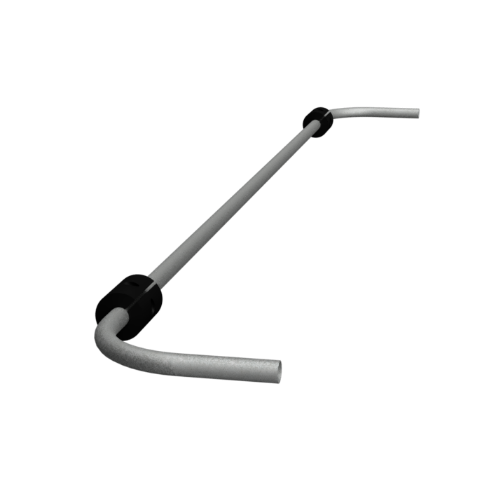 Steel One Piece 108" Wide Crossbar Kit With Rubber Bumpers