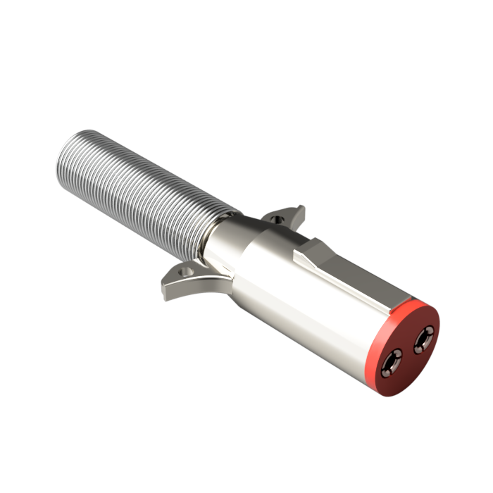 Dual Pole Male Plug (Horizontal) (Solder)