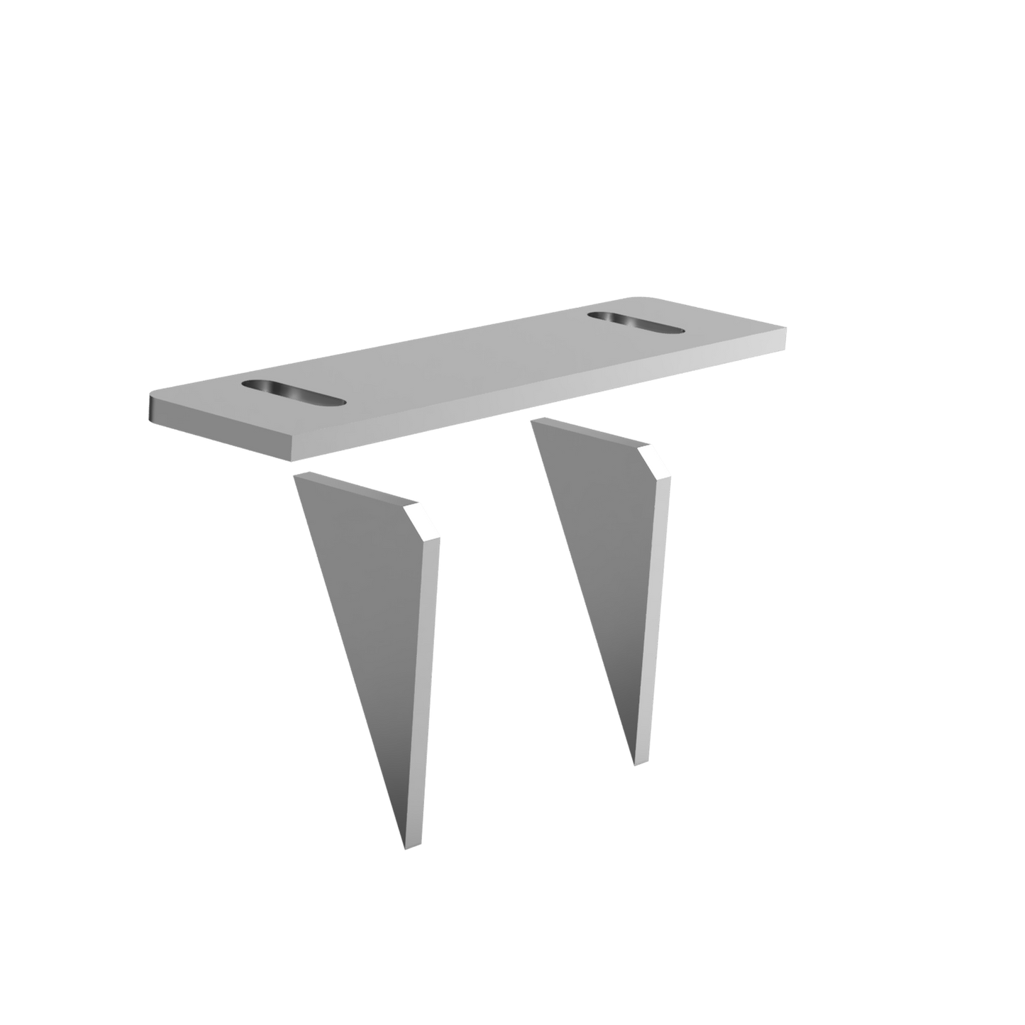 Rear Lower Bracket - 1/4" Flat With Gussets For Steel Half Rounds