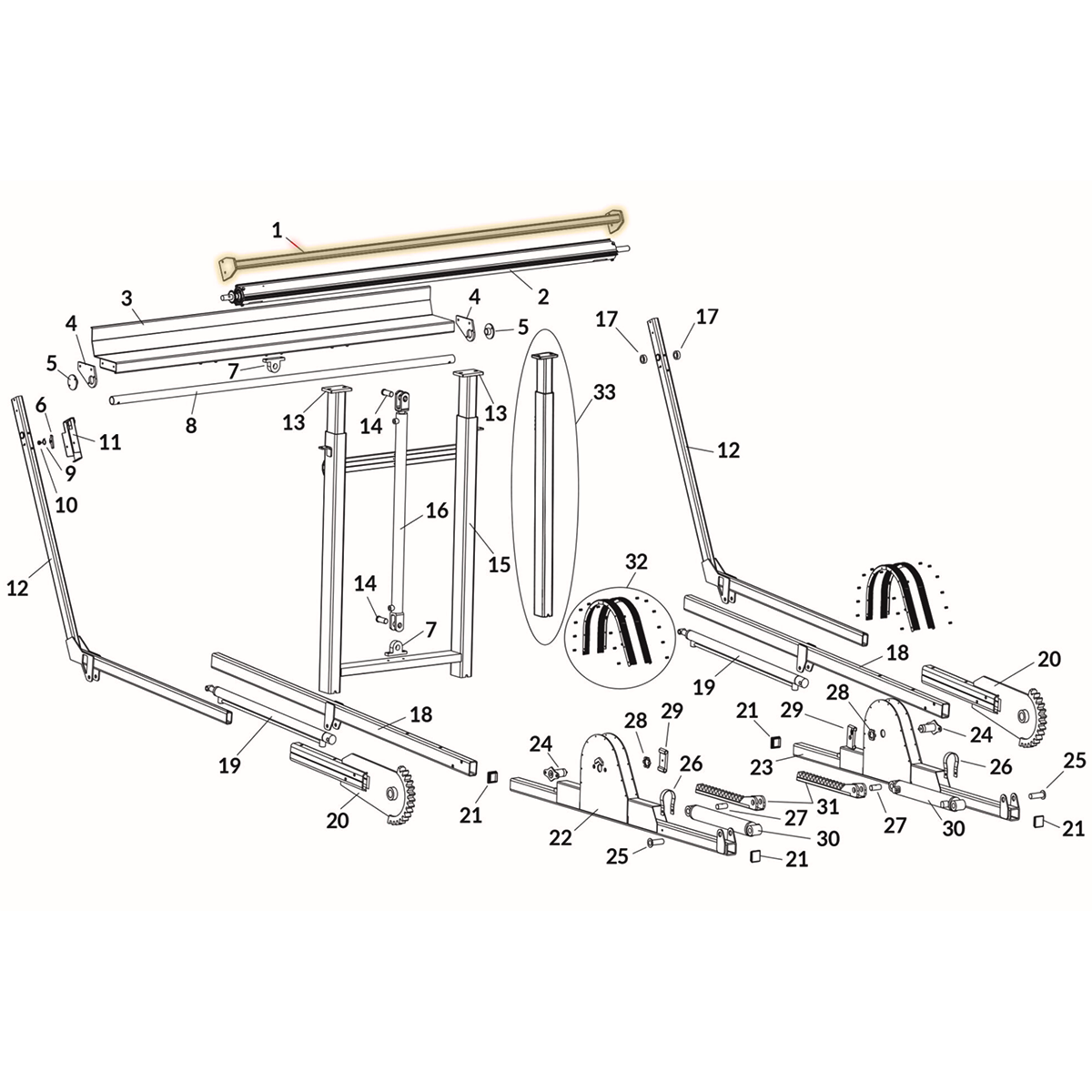 1808873 Stabilizer Cross Bar For Rack And Pinion or Swat System